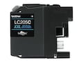 Brother Cyan LC205C Super High Yield Ink Cartridge, LC205C, 17539555, Ink Cartridges & Ink Refill Kits - OEM