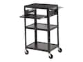 Bretford Manufacturing Adjustable AC Cabinet Cart with 2 Pullout Shelves, 4in Wheels, A2642DNS, 12737325, Furniture - Miscellaneous