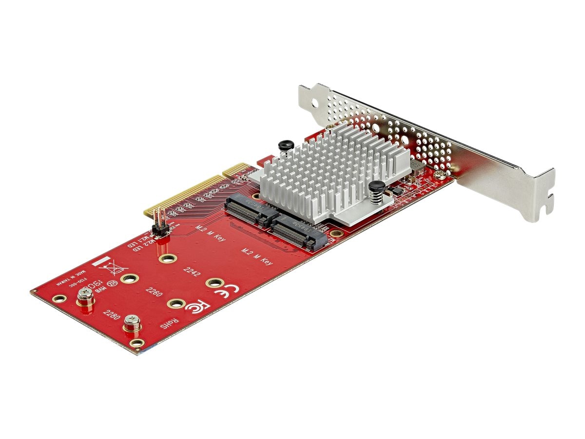 StarTech.com Dual M.2 SSD Card - x8 x16 NVMe or (PEX8M2E2)