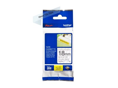 Brother 0.7 x 26.2' TZeS141 Black on Clear w  Extra Strength Adhesive Tape, TZE-S141, 12529438, Paper, Labels & Other Print Media