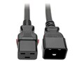 Tripp Lite Power Extension Cord, Locking C19 to C20 - Heavy-Duty, 20A, 100-250V, 12 AWG, 6 ft. (1.83 m), Black, P036-L06, 36206385, Power Cords