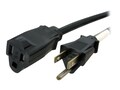 StarTech.com NEMA 5-15R to 5-15P 13A 125V Extension Power Cable, 25ft, PAC10125, 13173613, Power Cords