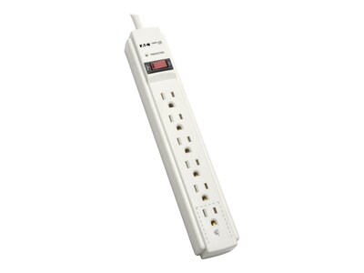 Tripp Lite Protect It! Surge (6) Outlet (3 Transformers) 6ft Cord 790 Joules, Light Gray, TLP606, 453393, Surge Suppressors