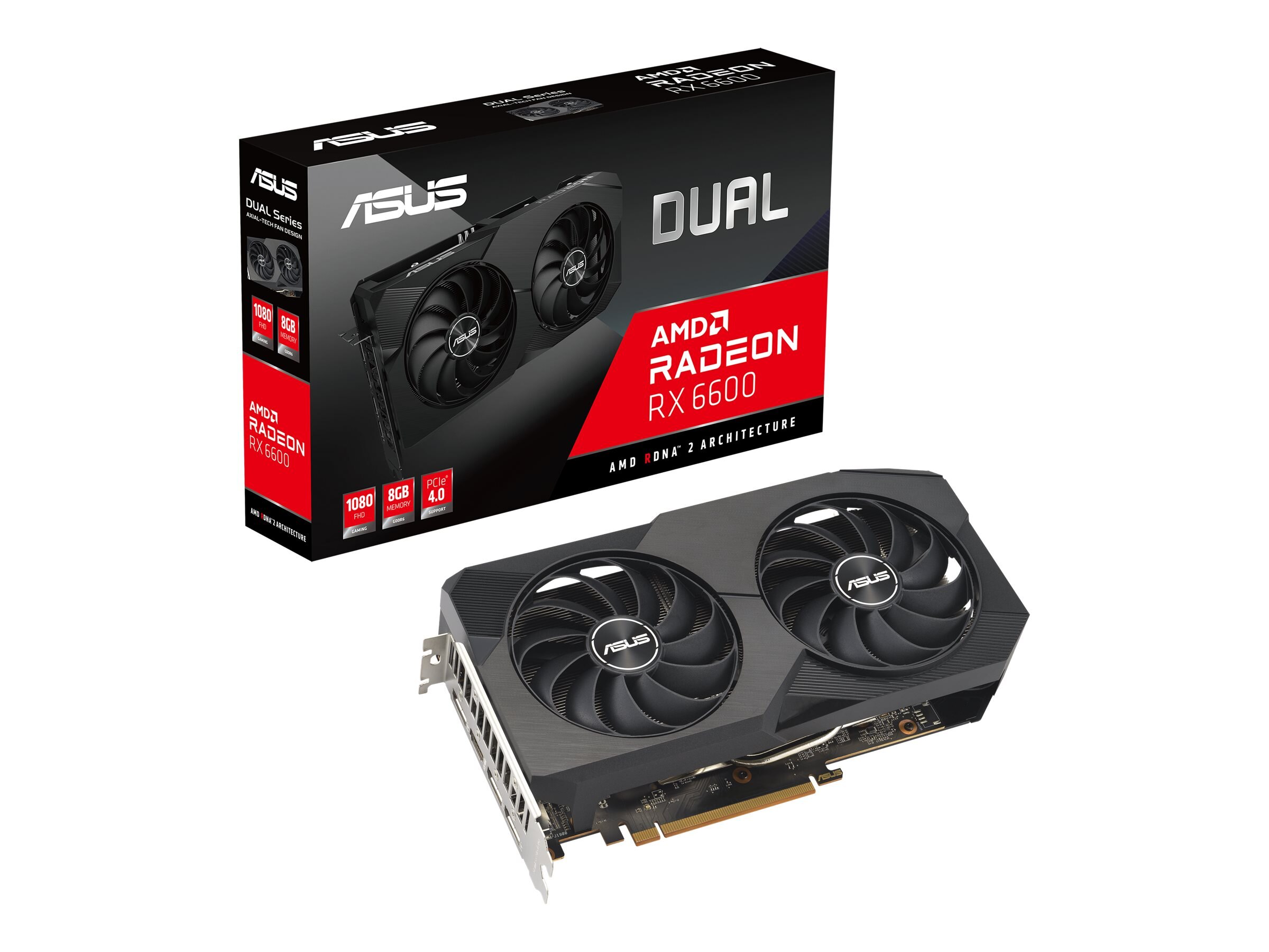 Buy Asus Dual Radeon RX 6600 V2 PCIe 4.0 Graphics Card, 8GB GDDR6