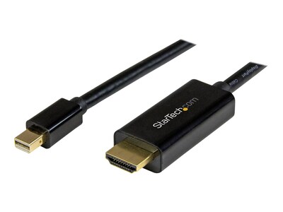 StarTech.com Mini DisplayPort to HDMI Converter Cable, Black, 1m, MDP2HDMM1MB, 19964871, Cables