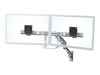 Ergotron HX Wall Dual Monitor Arm, Polished Aluminum, 45-479-026, 33540599, Stands & Mounts - Desktop Monitors