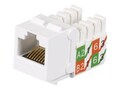 Black Box GigaTrue2 Cat6 Jack, White, 25-Pack, FMT639-R3-25PAK, 15544529, Cable Accessories