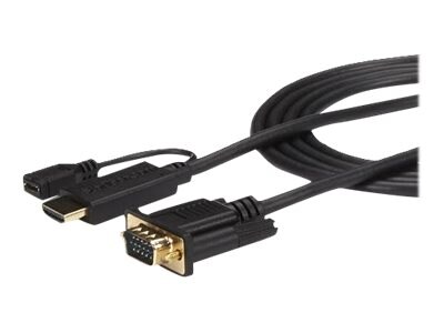 StarTech.com HDMI to VGA Active Converter Cable, Black, 10ft, HD2VGAMM10, 18238455, Cables