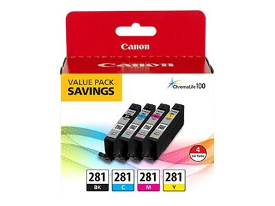 Canon PGI-280 XL CLI-281 5-Color Value Pack, 2021C007, 37977253, Ink Cartridges & Ink Refill Kits - OEM