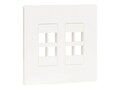 Tripp Lite Keystone Wall Plate 8-port HDMIACCSCAT5 CAT6 CAT6A USB Displayport , N080-208, 37821531, Premise Wiring Equipment