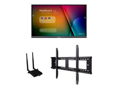 ViewSonic Bundle 55 IFP5550 ViewBoard 4K LED-LCD Touchscreen Display w  Wireless AC Adapter, Wall Mount, IFP5550-E1, 36339823, Monitors - Large Format - Touchscreen