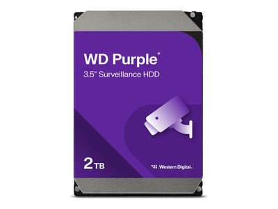 Western Digital 2TB WD Purple SATA 6Gb s 5.46K RPM AllFrame AI 3.5 Surveillance Hard Drive - 64MB Cache , WD23PURZ, 41636053, Hard Drives - Internal
