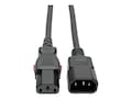 Tripp Lite Power Extension Cord, Locking C13 to C14 PDU Style - 10A, 250V, 18 AWG, 3 ft., Black, P004-L03, 36206203, Power Cords Tripp Lite Power Extension Cord, Locking C13 to C14 PDU Style - 10A, 250V, 18 AWG, 3 ft., Black, P004-L03, 36206203, Power Cords