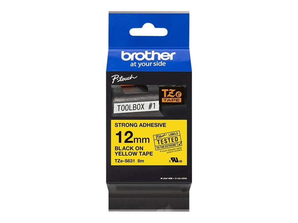 Brother TZES631 Brother TZ Industrial Label Tape 0.47" Width x 26.25 ft Length 