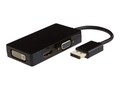Axiom 3-in-1 DisplayPort to HDMI, VGA and DVI Video Adapter - Black, 3N1DP2HVDK-AX, 37945921, Adapters & Port Converters