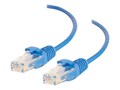C2G Cat6 Snagless Unshielded (UTP) Slim Network Patch Cable, Blue, 2ft, 01074, 34530923, Cables
