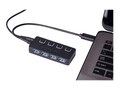 Sabrent 4-Port USB 3.0 Hub w  Power Adapter & LED Switches, HB-UMP3, 22252559, USB & Firewire Hubs