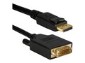 QVS DisplayPort to DVI M M Cable with Latches, Black, 6ft, DPDVI-06, 18719013, Cables