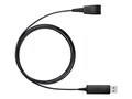 Jabra Link 230 USB to Quick Disconnect Adapter, 230-09, 18370931, Headphone & Headset Accessories