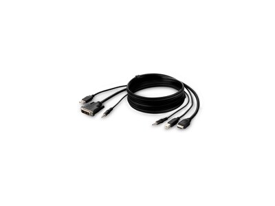 Belkin HDMI Video USB Audio Secure KVM Combo Cable, Black, 6ft, TAA (Bag & Label), F1DN1CCBL-HH6T, 37633611, Cables