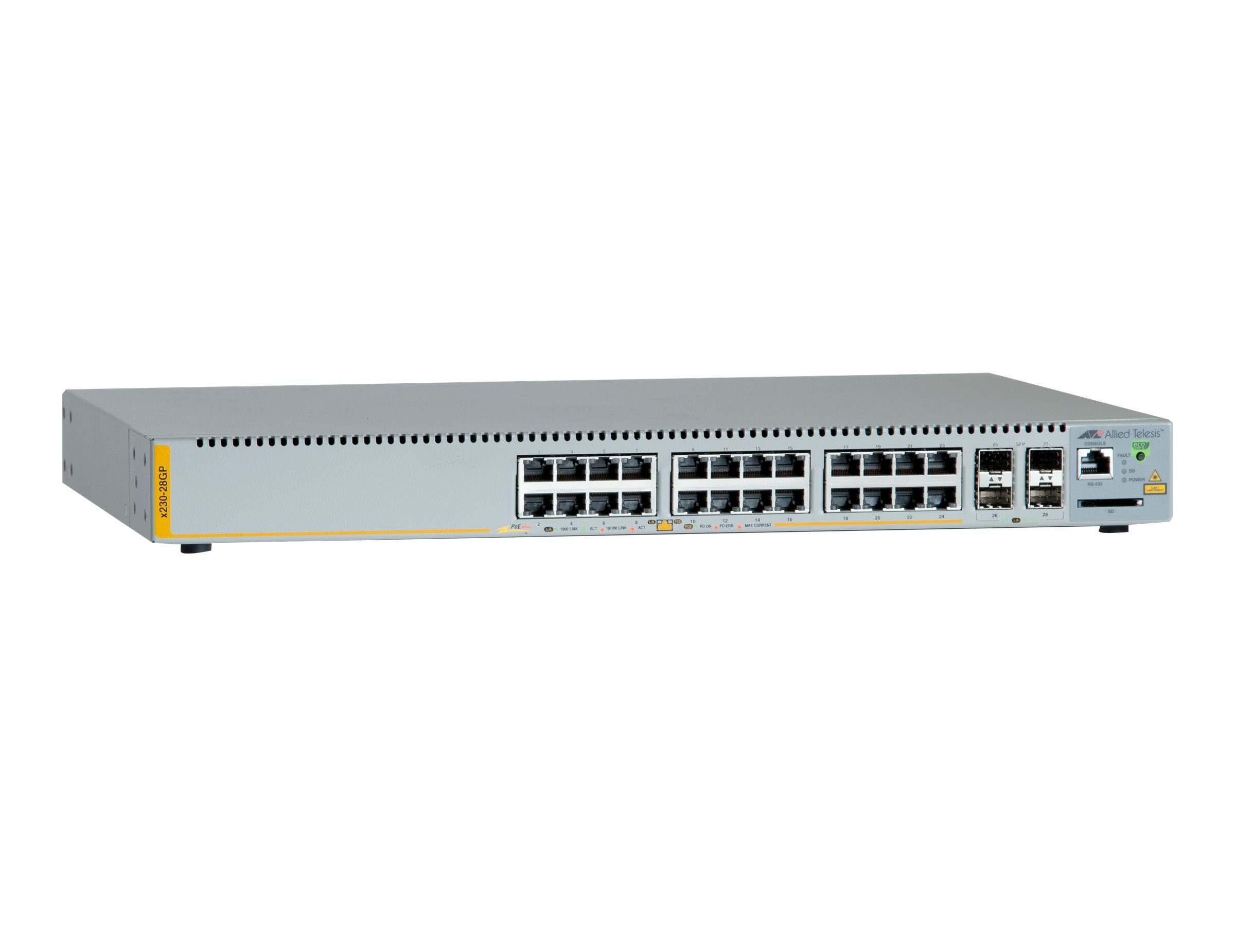 Allied Telesis 24-Port 1000Base-T PoE L3 Switch w 4xGbE SFP