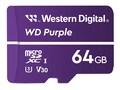 Western Digital 64GB Purple Surveillance microSDXC Card, Class 10, WDD064G1P0A, 36749540, Memory - Flash