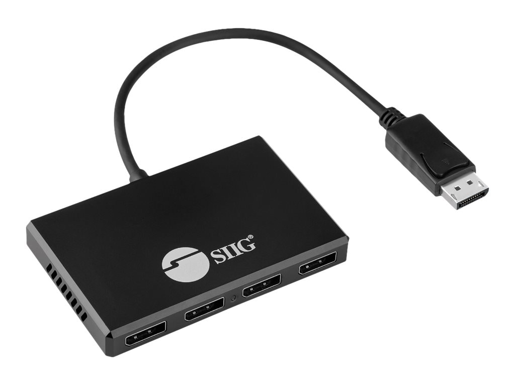 SIIG DisplayPort 1.4 - DisplayPort MST ハブ ビデオ スプリッター 4K60Hz - DisplayPort スプリッター 1 in 3出力 DP デイジー チェーン モニター アダプター : SIIG Triple 4K DisplayPort 1.4 to 3 DisplayPort MST