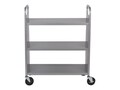 Bretford Manufacturing 3-Flat Shelf Book Utility Truck with 5 Casters, Anthracite, F336-AN5, 41383774, Furniture - Miscellaneous