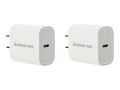 IOGEAR GearPower Compact USB-C 20W Charger, 2-pack, GPAWC20W2P, 41535227, USB & Firewire Hubs