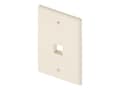 UNC 1-Port Wall Plate, Single Gang, Ivory, WP-1P-IVY, 20078577, Premise Wiring Equipment UNC 1-Port Wall Plate, Single Gang, Ivory, WP-1P-IVY, 20078577, Premise Wiring Equipment