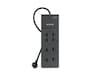 Belkin 8-Outlet 2500J Right Angle Plug Surge Protector w  8ft Cord - Gray , BE108000-08-CM, 10461003, Surge Suppressors