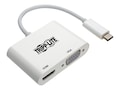 Tripp Lite Thunderbolt 3 Compatible USB 3.1 Gen 1 USB-C to HDMI VGA 4K @30Hz Adapter, White, U444-06N-HV4K, 34888642, Adapters & Port Converters Tripp Lite Thunderbolt 3 Compatible USB 3.1 Gen 1 USB-C to HDMI VGA 4K @30Hz Adapter, White, U444-06N-HV4K, 34888642, Adapters & Port Converters