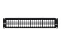 Leviton Shielded Flat QuickPort Patch Panel, 48-Port, 4S255-S48, 41381501, Patch Panels