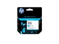 HP 711 (CZ134A) 29-ml Cyan Original Ink Cartridges (3-pack), CZ134A, 14736502, Ink Cartridges & Ink Refill Kits - OEM