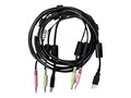 Vertiv KM Cable with USB Keyboard and Mouse with Audio, 6ft, CBL0134, 24864567, Cables