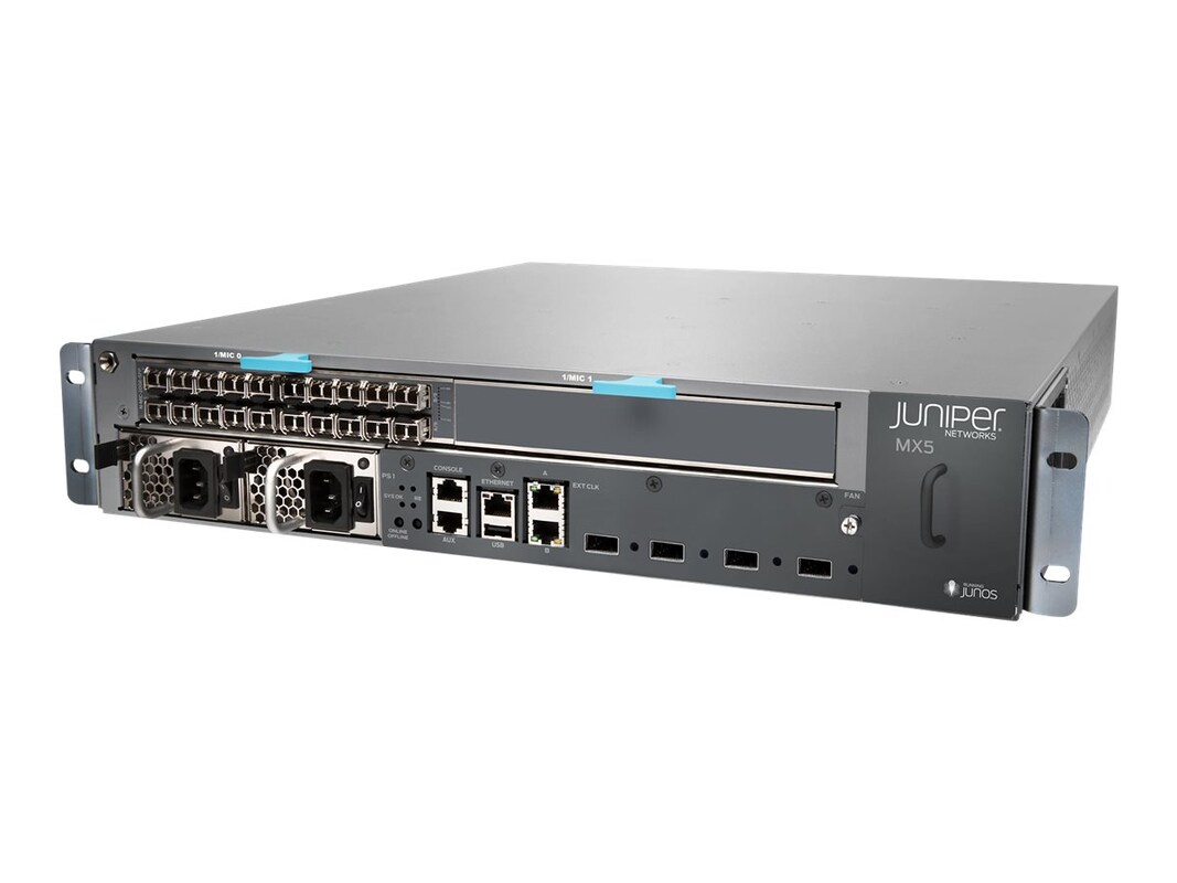 Juniper Networks MX5 Chassis w Timing Sup, 2 x PS (MX5BASE-T)