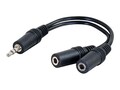 C2G (2) 3.5mm Stereo (F) to (1) 3.5mm Stereo (M) Y-Adapter Cable, 5.9 in, 40426, 8698301, Adapters & Port Converters C2G (2) 3.5mm Stereo (F) to (1) 3.5mm Stereo (M) Y-Adapter Cable, 5.9 in, 40426, 8698301, Adapters & Port Converters