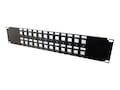 C2G Blank Keystone Multimedia Patch Panel 24-Port 2U Rackmount, 03859, 6759886, Patch Panels