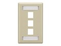 Black Box 3-port Ivory Single-Gang KEYST , WPT466, 41049663, Premise Wiring Equipment
