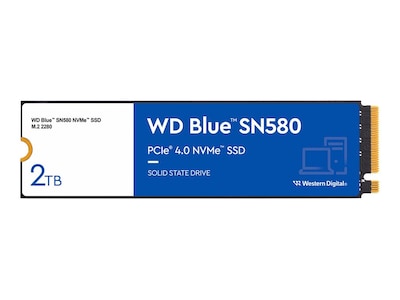 SanDisk 2TB WD Blue SN580 PCIe Gen4 NVMe 1.4b M.2 2280-S3-M Internal Solid State Drive, WDS200T3B0E-00CHF0 , 41847467, Solid State Drives - Internal SanDisk 2TB WD Blue SN580 PCIe Gen4 NVMe 1.4b M.2 2280-S3-M Internal Solid State Drive, WDS200T3B0E-00CHF0 , 41847467, Solid State Drives - Internal