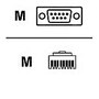 Pioneer RJ45(M) to DB9(M) Converter Cable, 30, 30-326F, 7028815, Cables