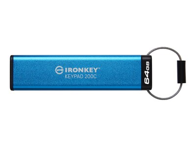 Kingston 64GB USB 3.2 Gen 1 USB-C FIPS 140-3 Level 3 Certified Keypad Drive, IKKP200C/64GB, 41693634, Flash Drives