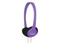 Koss Portable On-Ear Headphone with Adjustable, Violet, KPH7V, 17683813, Headphones