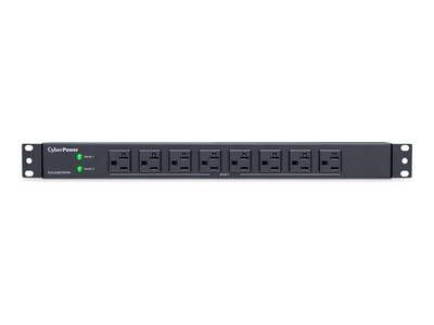 CyberPower Basic PDU 120V 30A 1U RM L5-30P Input 12ft Cord (20) 5-20R Outlets, RoHS, PDU30BT8F8R, 11263762, Power Distribution Units