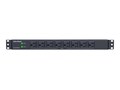 CyberPower Basic PDU 120V 30A 1U RM L5-30P Input 12ft Cord (20) 5-20R Outlets, RoHS, PDU30BT8F8R, 11263762, Power Distribution Units