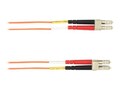 Black Box LC-LC 50 125 OM2 Multimode PVC Fiber Cable, Orange, 8m, FOCMR50-008M-LCLC-OR, 41226270, Cables
