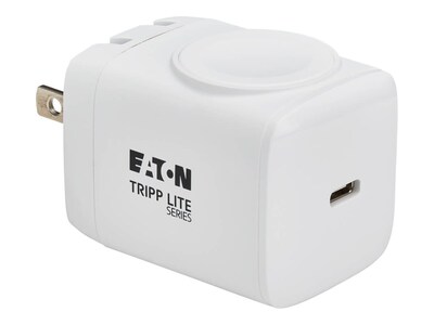 Tripp Lite 1-Port USB Wall Travel Charger w USB-C 30W PD Charging and 3W Apple Watch Charging Pad - White, U280MS-2N1-WH2, 41973589, Battery Chargers Tripp Lite 1-Port USB Wall Travel Charger w USB-C 30W PD Charging and 3W Apple Watch Charging Pad - White, U280MS-2N1-WH2, 41973589, Battery Chargers