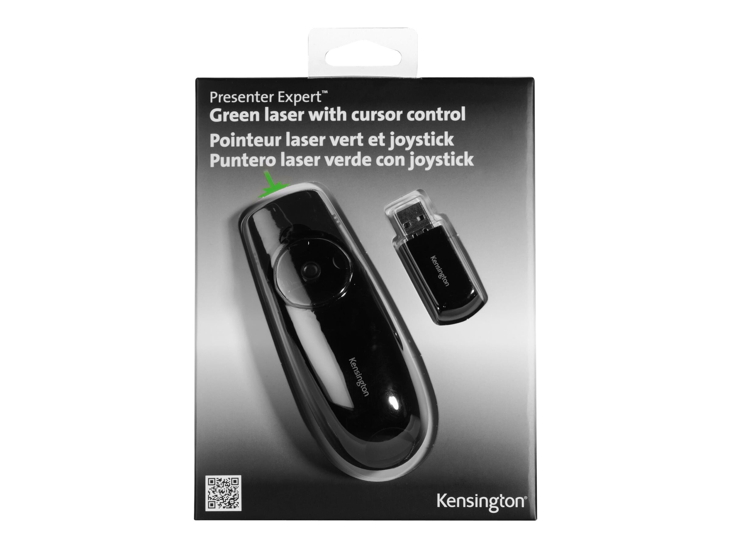Wireless Black RF USB Kensington K72426AM Presenter Expert Green Laser 