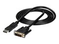 StarTech.com DisplayPort to DVI M M 1920x1200 Video Converter Cable, Black, 6ft, DP2DVIMM6, 10004857, Cables