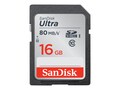 SanDisk 16GB Ultra SDHC UHS-I Flash Memory Card, Class 10, SDSDUNC-016G-AN6IN, 30656481, Memory - Flash